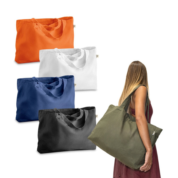 CAMDEN. Tragetasche aus Baumwolle (50%), recycelter Baumwolle (30%) und polyester (20% rPET) (280 g/