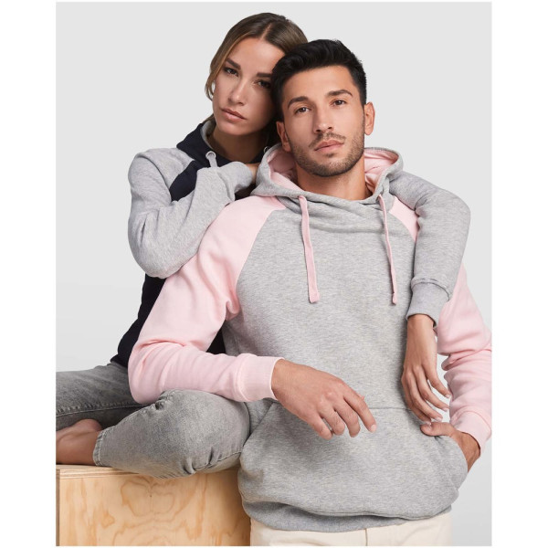 Badet zweifarbiger Kapuzenpullover Unisex