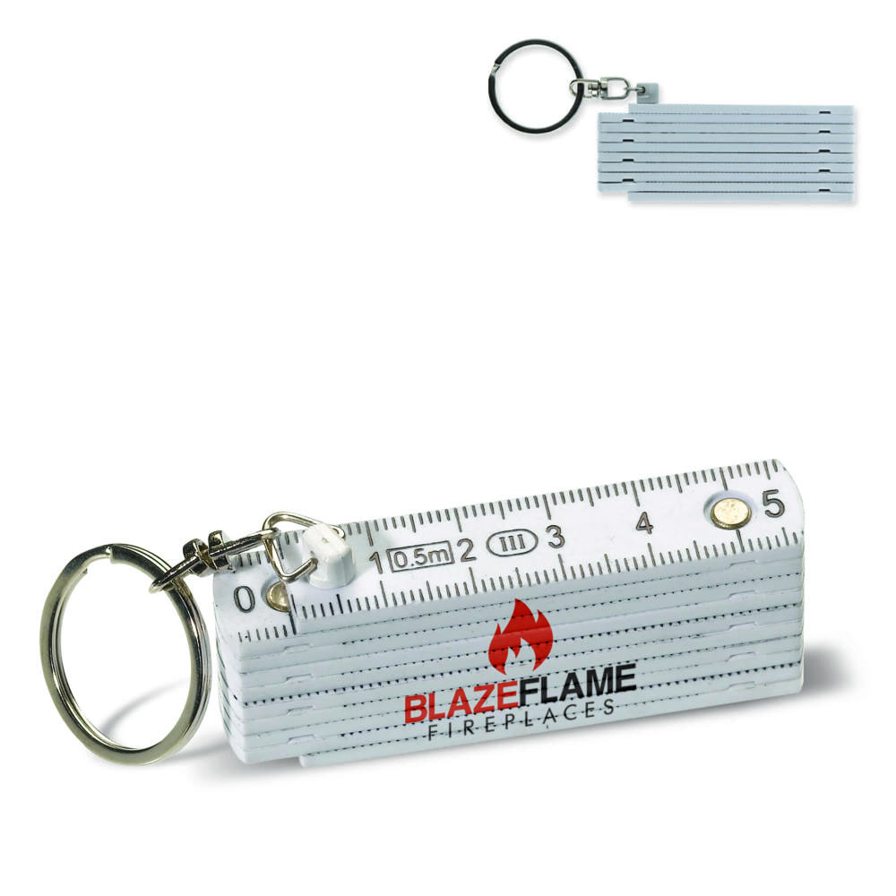 Schlüsselanhänger mit Mini-Zollstock