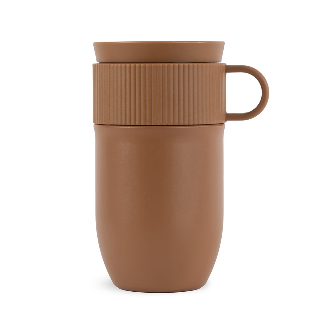 Sagaform Ted isolierter Becher, 280ml auslaufsicher und spülmaschinenfest - Braun
