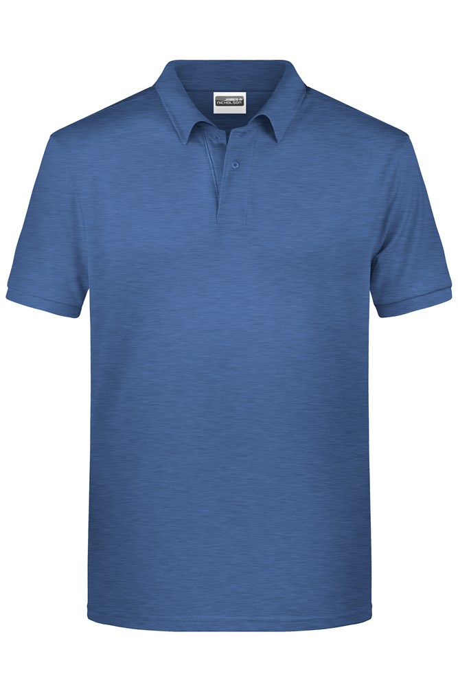 Men's Basic Polo - Light-denim-melange (ca. Pantone 534C)