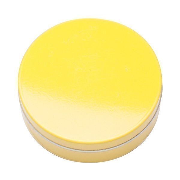 XS-Prägedose, silber-matt mit Pulmoll Pastillen - gelb-glänzend