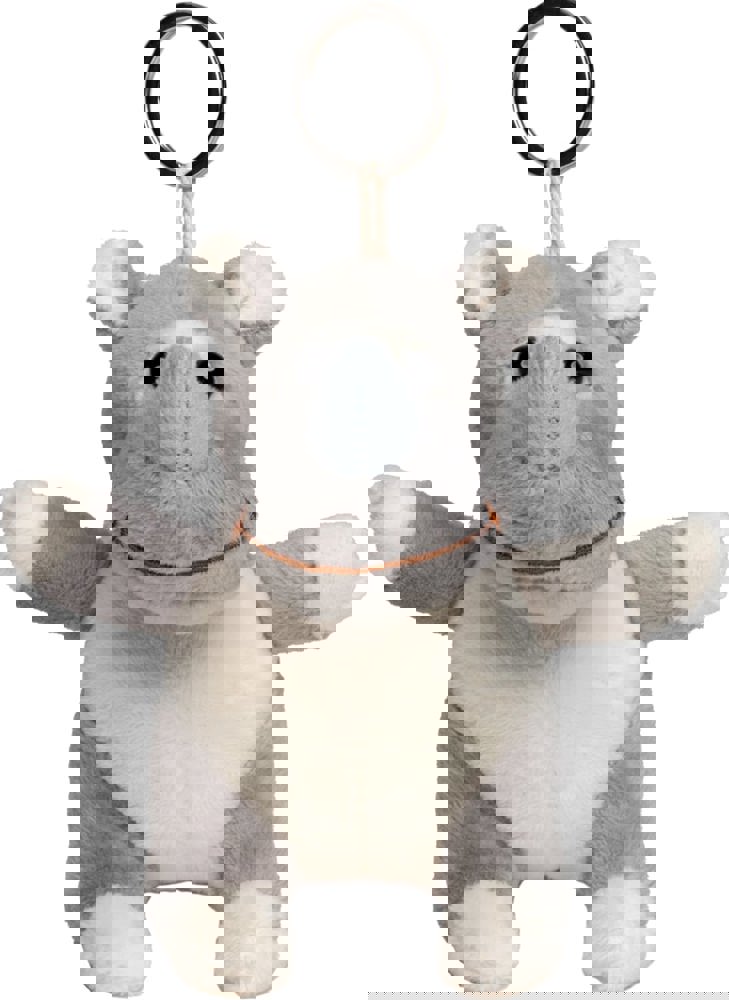 Schlüsselanhänger Nashorn, grau, one size