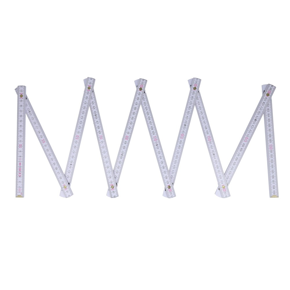 Zollstock Holz 2m Premium lackiert - Weiss