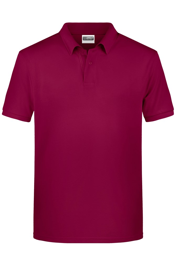 Men's Basic Polo - Wine (ca. Pantone 195C)