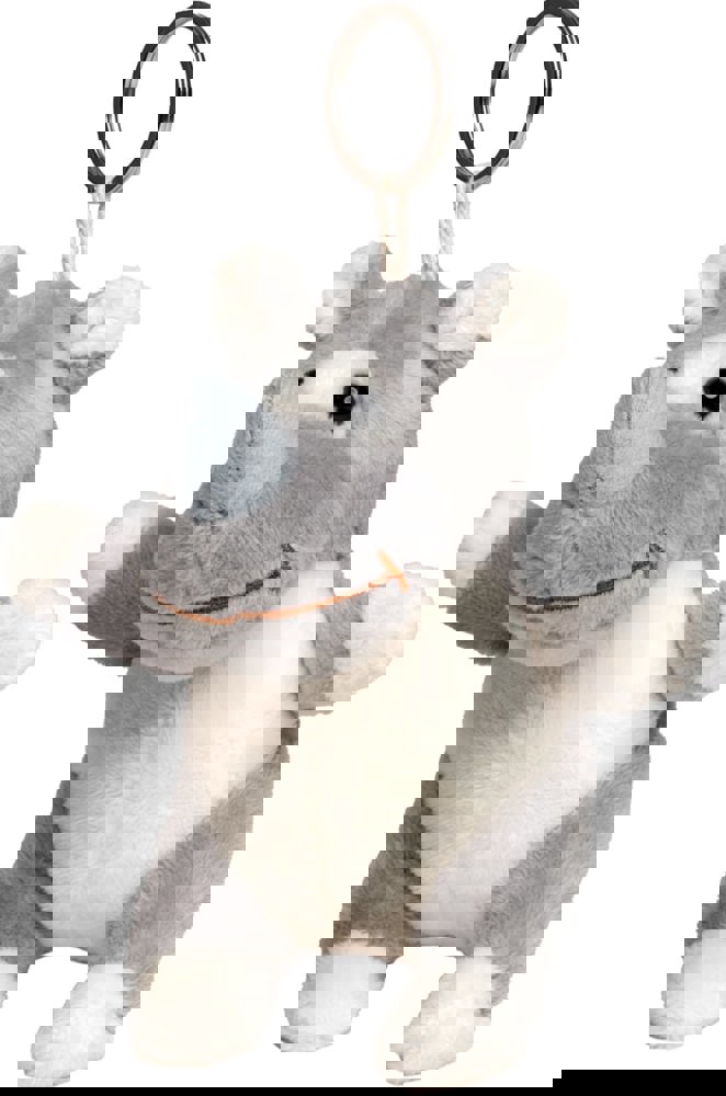 Schlüsselanhänger Nashorn, grau, one size