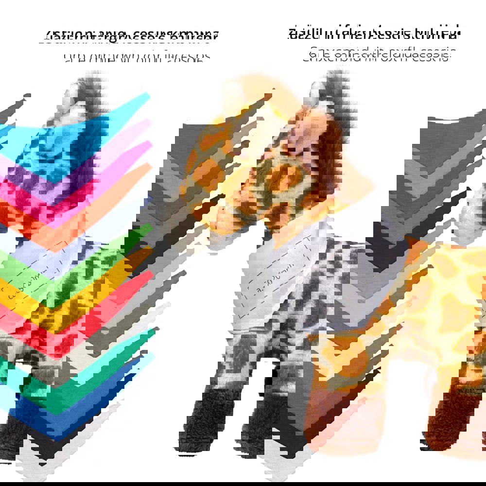 Giraffe Carla, hellbraun, one size