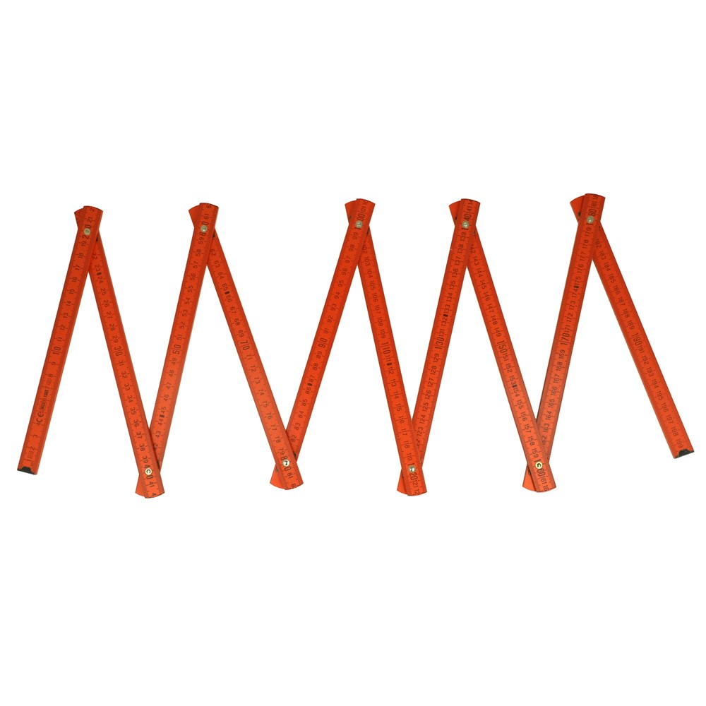 Zollstock Holz 2m Premium lackiert - Orange