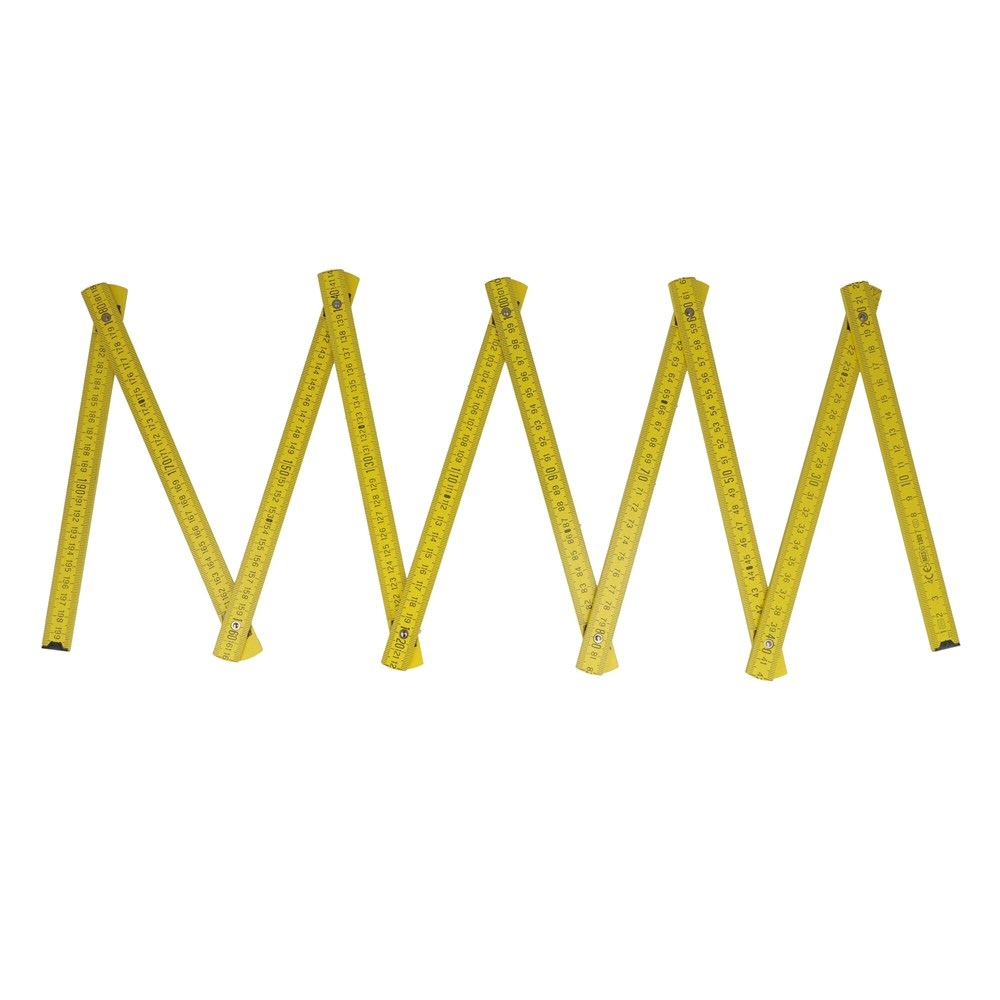 Zollstock Holz 2m Premium lackiert - Gelb