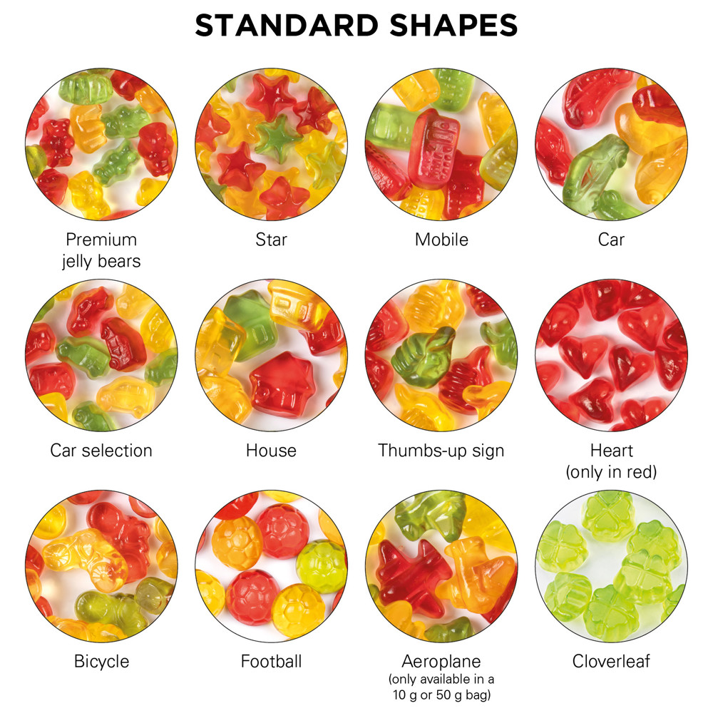 Minitüte 10 g, Folie transparent, Trolli Fruchtgummi Haus