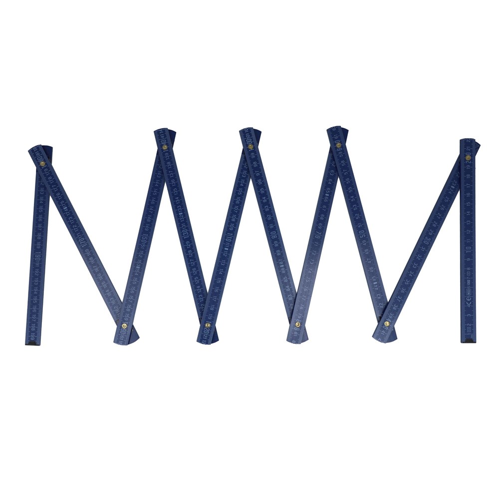 Zollstock Holz 2m Premium lackiert - dunkelblau